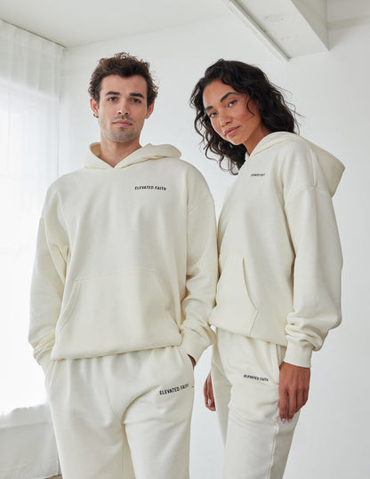 Elevated Faith Basics White Sand Unisex Hoodie