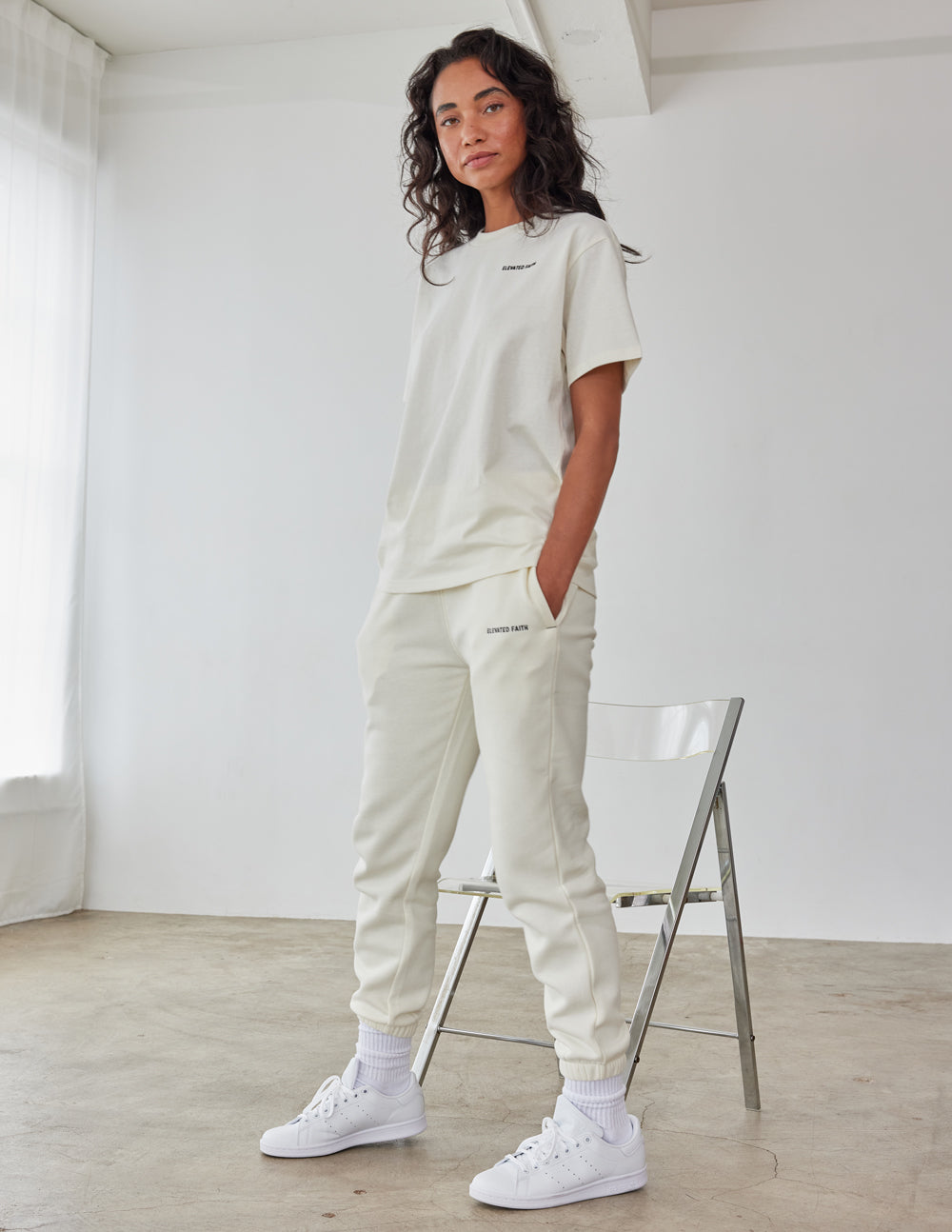 Elevated Faith Basics White Sand Unisex Sweatpant