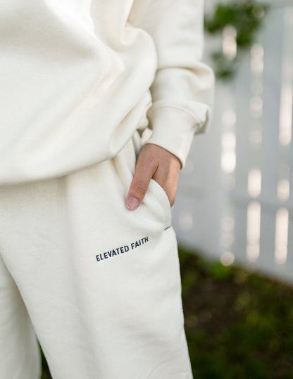 Elevated Faith Basics White Sand Unisex Sweatpant