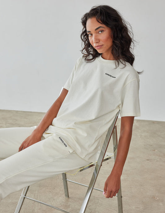 Elevated Faith Basics White Sand Unisex Tee