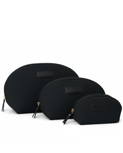 Sarah Wells PackSWell Neoprene Organizer Set of 3 – Washable Zipper Pouches for Pump Parts, Travel, Makeup, Snacks, Tech Cords & More