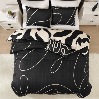 BebeTeen Ebony and Ivory Reversible Comforter Set