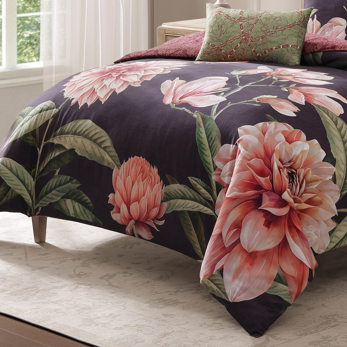 Bebejan Blush Serenade 5 Piece Reversible Comforter Set by Bebejan