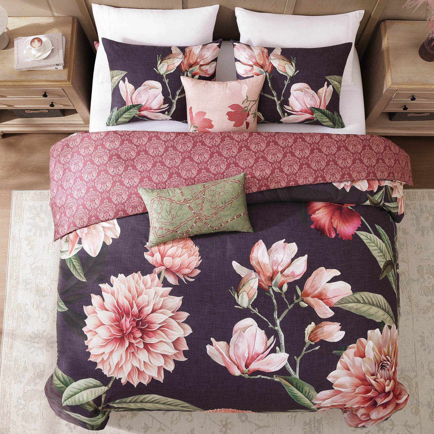 Bebejan Blush Serenade 5 Piece Reversible Comforter Set