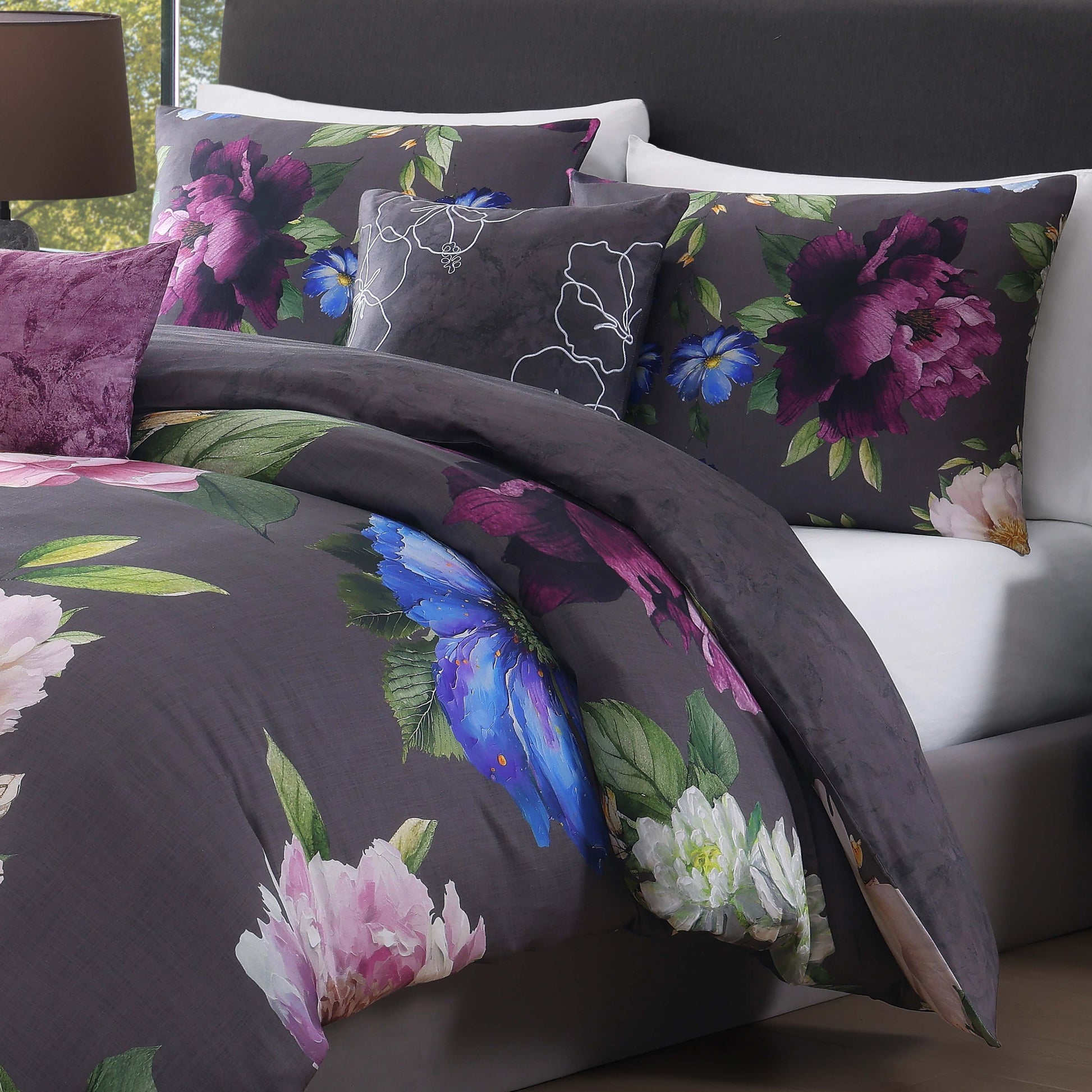 Dark Gray / Multi Floral-