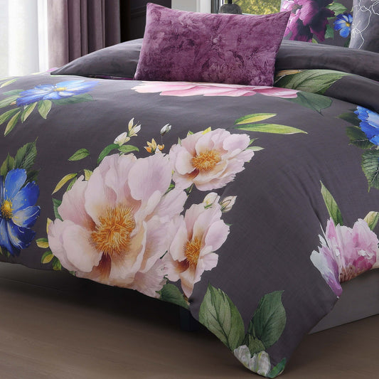 Bebejan Elegant Blossoms 5 Piece Reversible Comforter Set