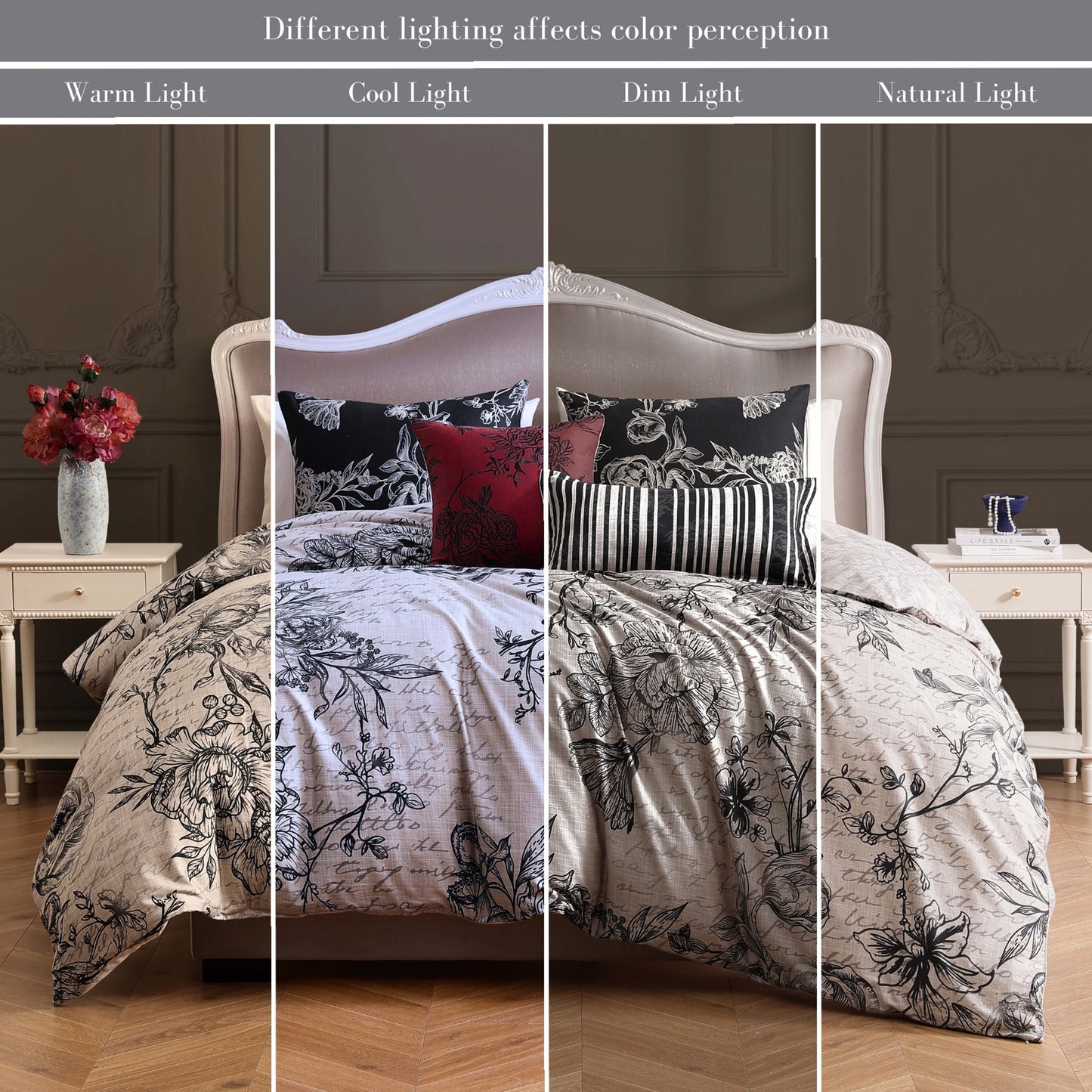 Bebejan French Linen 5 Piece Reversible Comforter Set