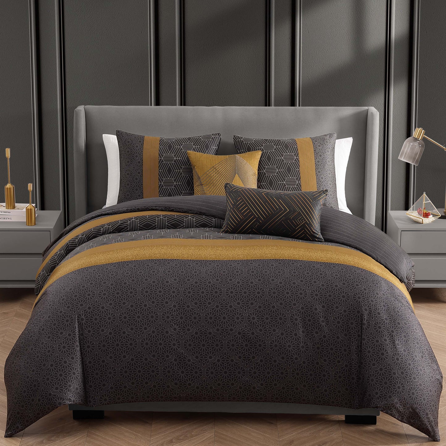 Bebejan Golden Hex 5 Piece Reversible Comforter Set by Bebejan