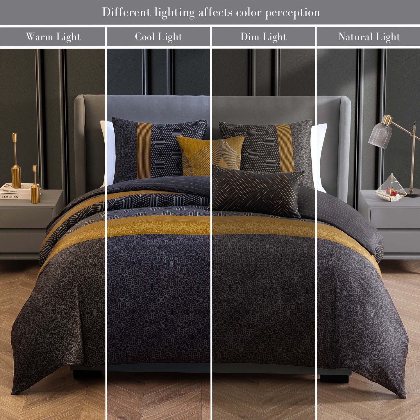 Bebejan Golden Hex 5 Piece Reversible Comforter Set by Bebejan