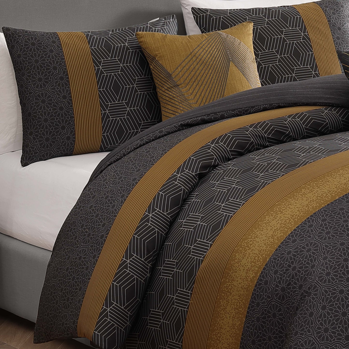 Bebejan Golden Hex 5 Piece Reversible Comforter Set by Bebejan