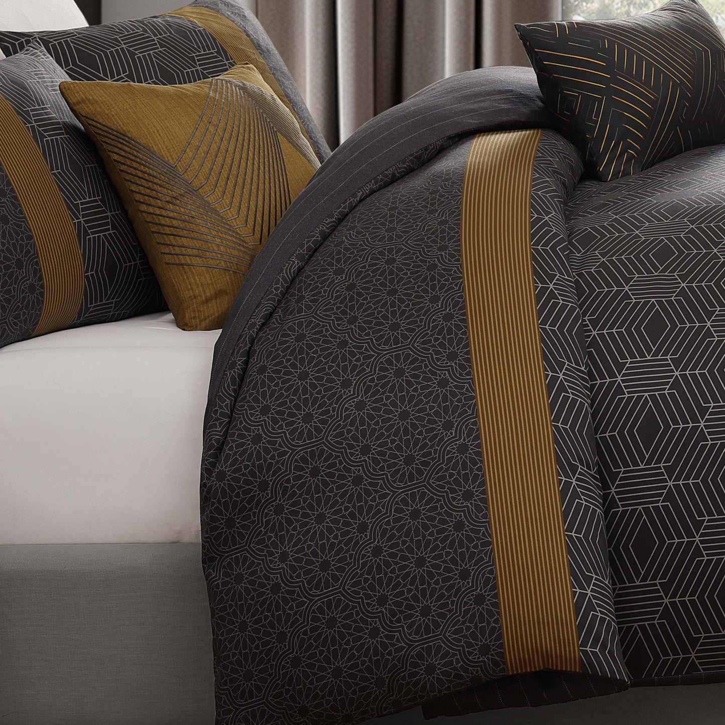 Bebejan Golden Hex 5 Piece Reversible Comforter Set by Bebejan