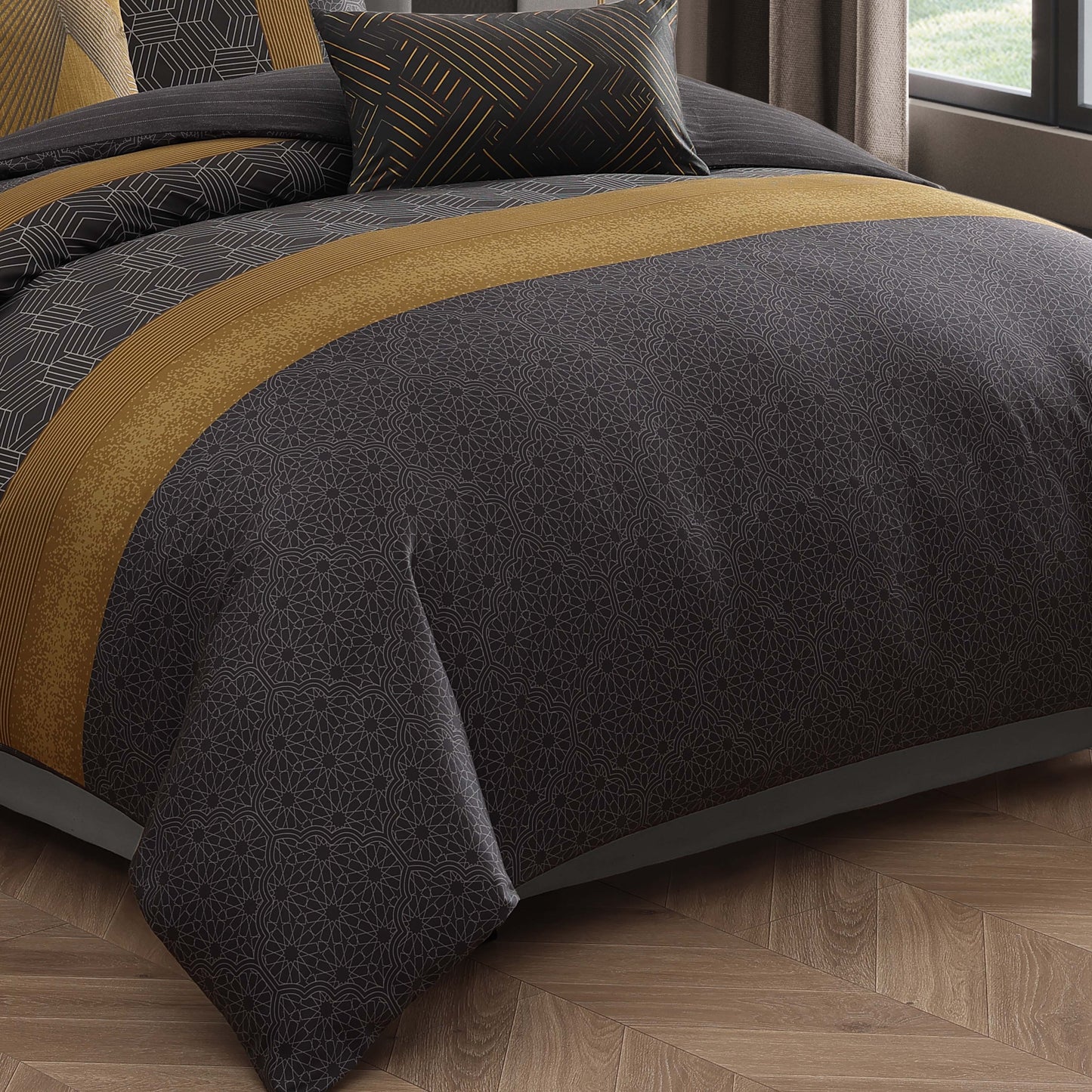 Bebejan Golden Hex 5 Piece Reversible Comforter Set by Bebejan