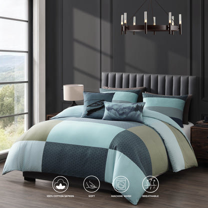 Bebejan Nature Blues 5 Piece Reversible Comforter Set