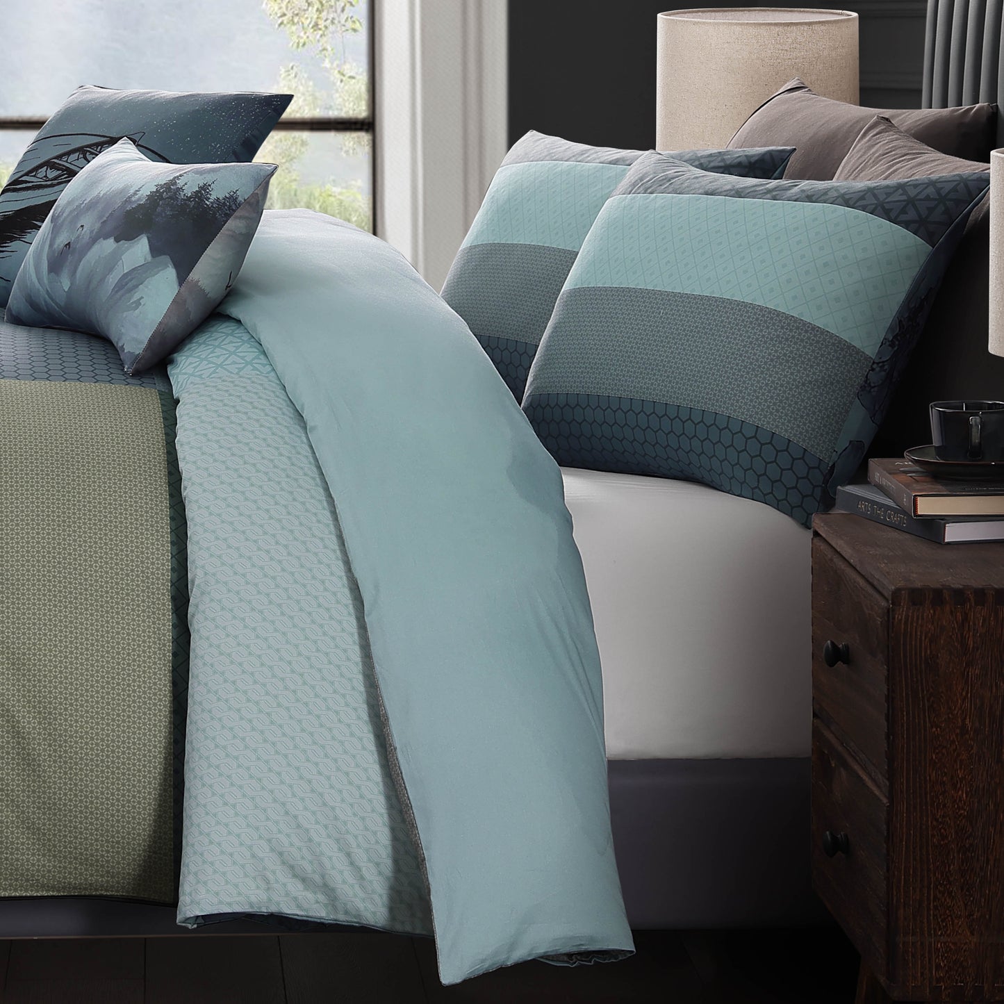 Bebejan Nature Blues 5 Piece Reversible Comforter Set
