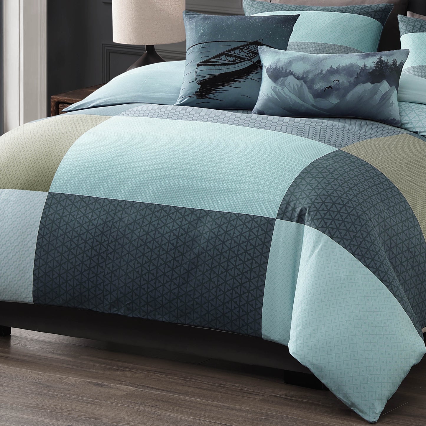 Bebejan Nature Blues 5 Piece Reversible Comforter Set