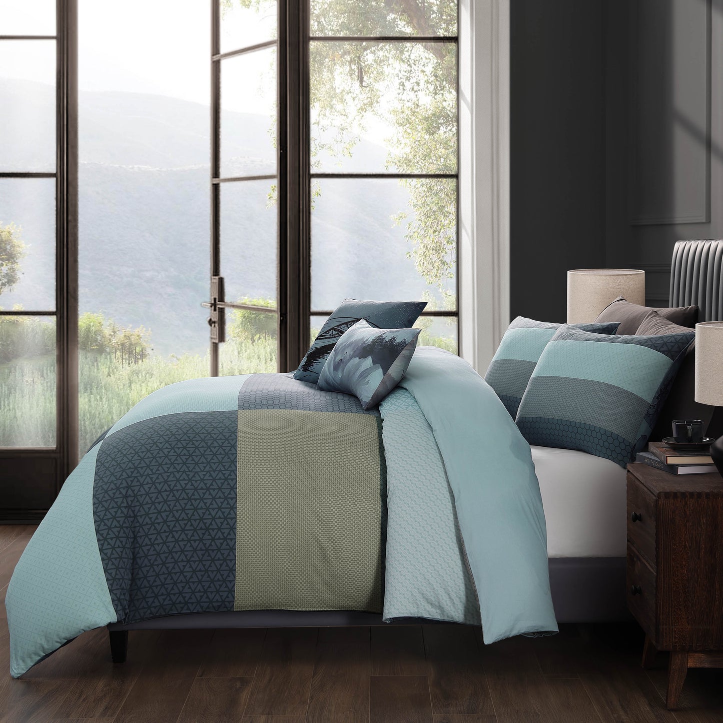Bebejan Nature Blues 5 Piece Reversible Comforter Set
