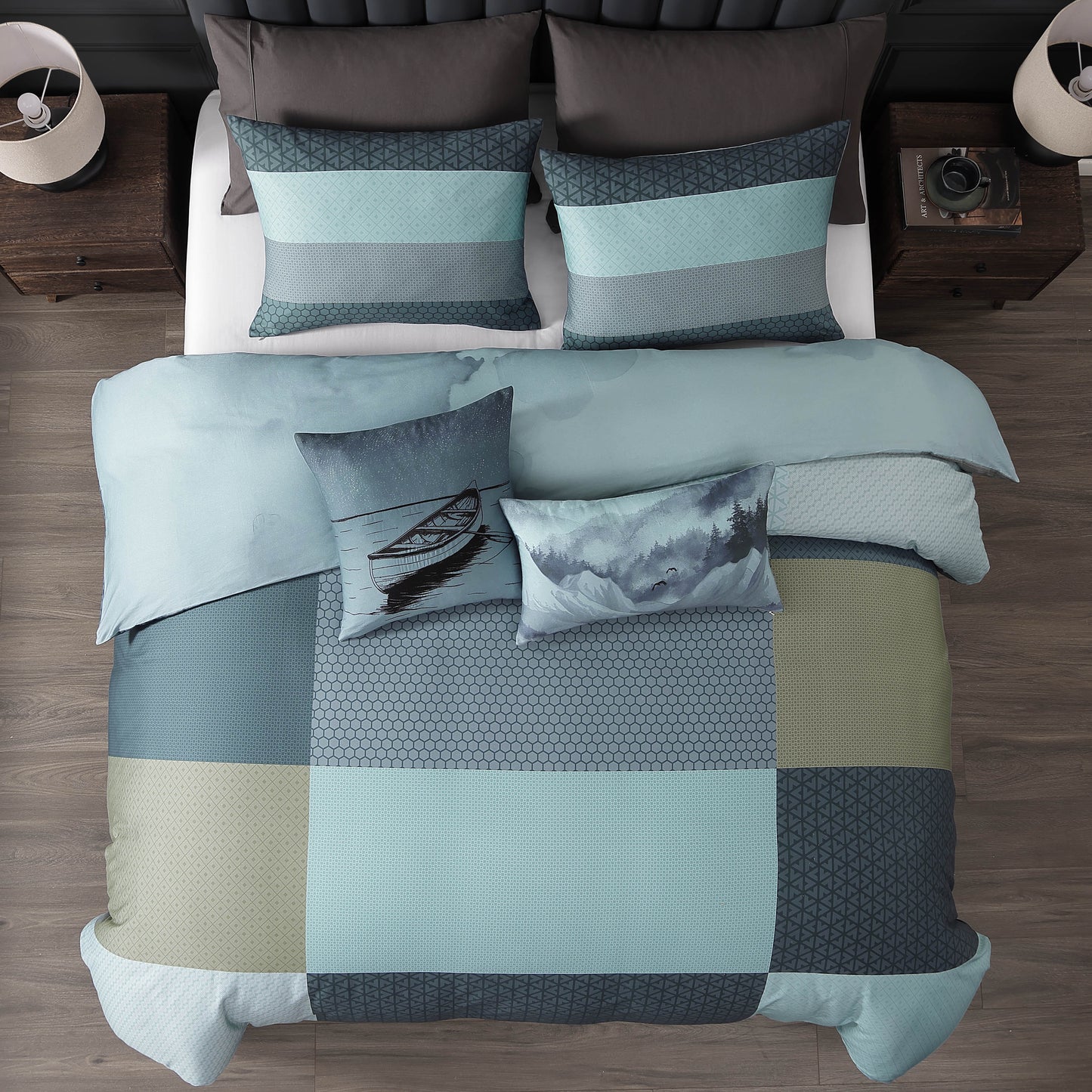 Bebejan Nature Blues 5 Piece Reversible Comforter Set
