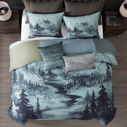 Bebejan Nature Blues 5 Piece Reversible Comforter Set