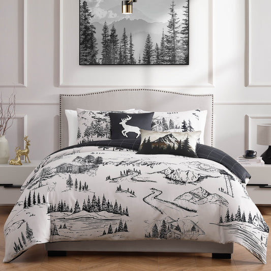 Bebejan Rocky Mountains 5 Piece Reversible Comforter Set