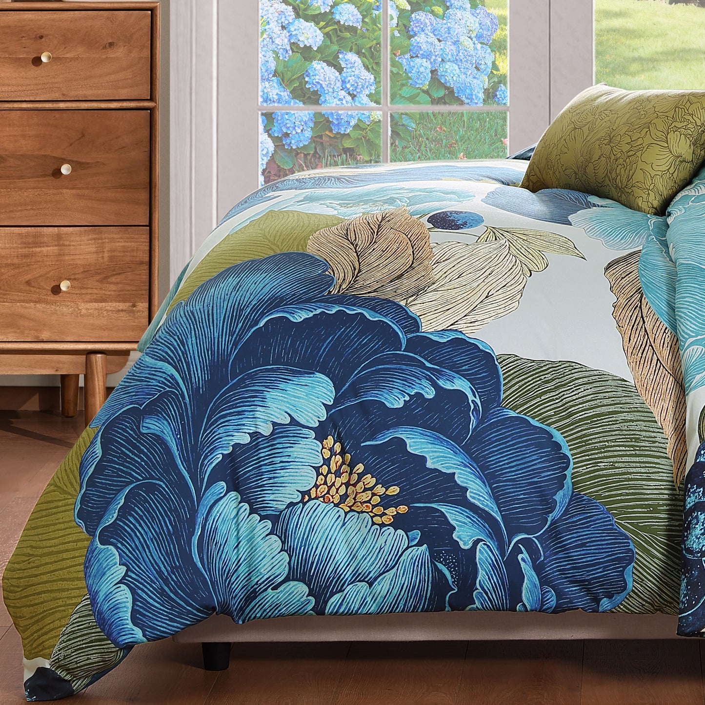 Bebejan Teal Tapestry 5 Piece Reversible Comforter Set