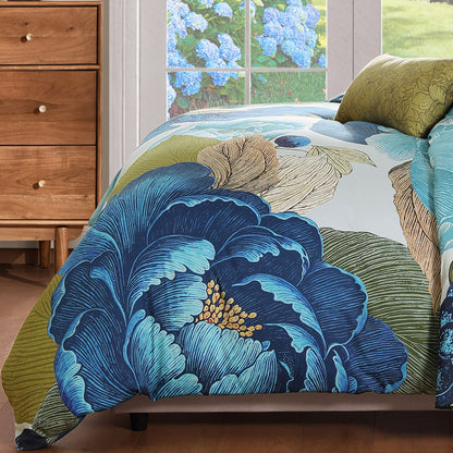 Bebejan Teal Tapestry 5 Piece Reversible Comforter Set