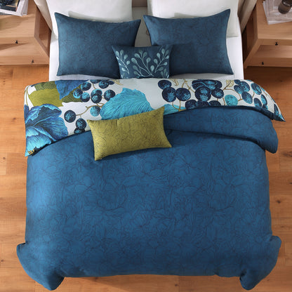Bebejan Teal Tapestry 5 Piece Reversible Comforter Set