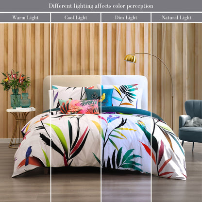 White Tropical / Teal-