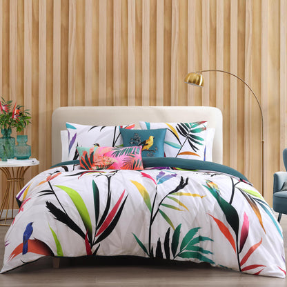 White Tropical / Teal-