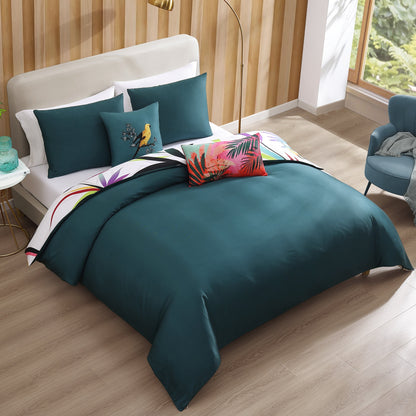 White Tropical / Teal-
