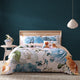 Blue Floral / Beige