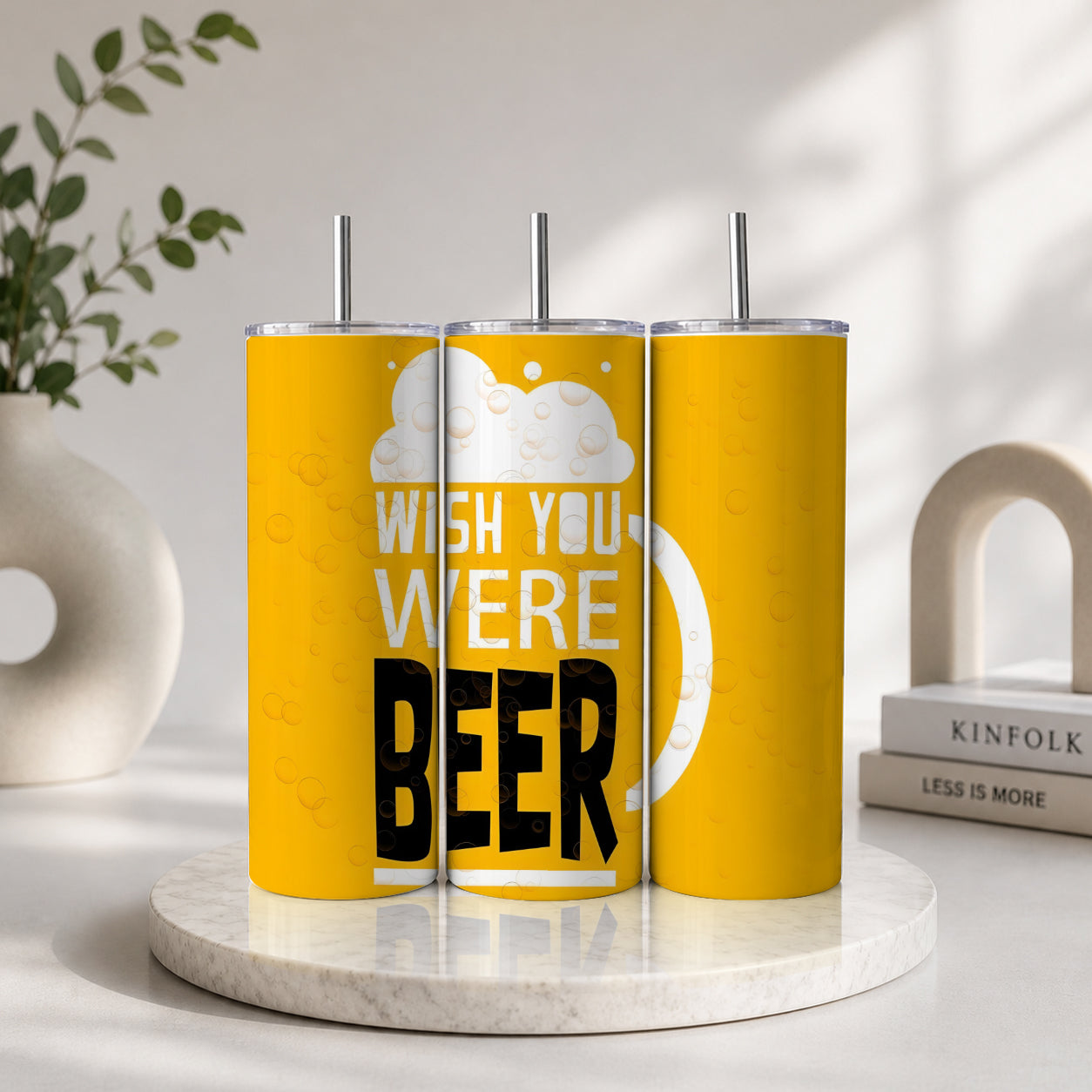 Wish You Were Beer Tumbler – Funny Beer Lover Drinkware Gift