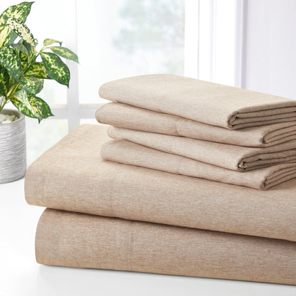 Bamboo 2000 Thread Count 6-Piece Chambray Sheet Set With SnugGrip