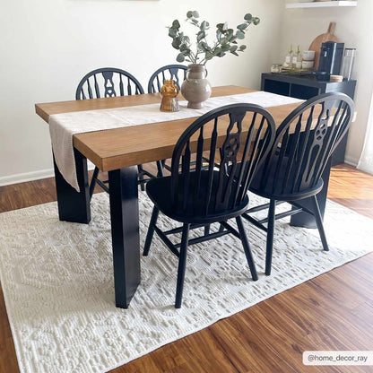 Beren Cream Washable Area Rug - Clearance