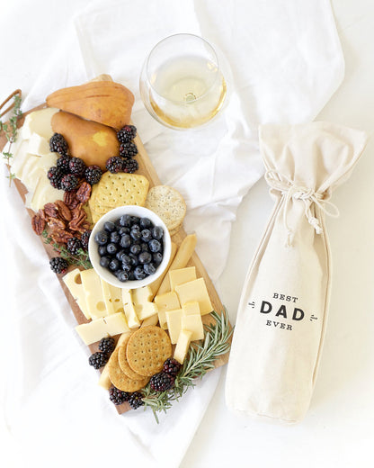 The Cotton and Canvas Co. Best Dad Ever Cotton Canvas Wine Bag