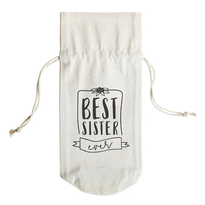 The Cotton and Canvas Co. Best Sister Ever Cotton Canvas Wine Bag