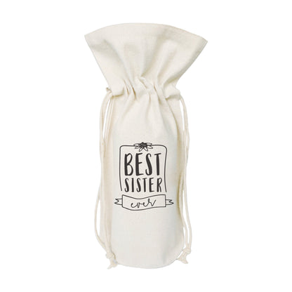 The Cotton and Canvas Co. Best Sister Ever Cotton Canvas Wine Bag