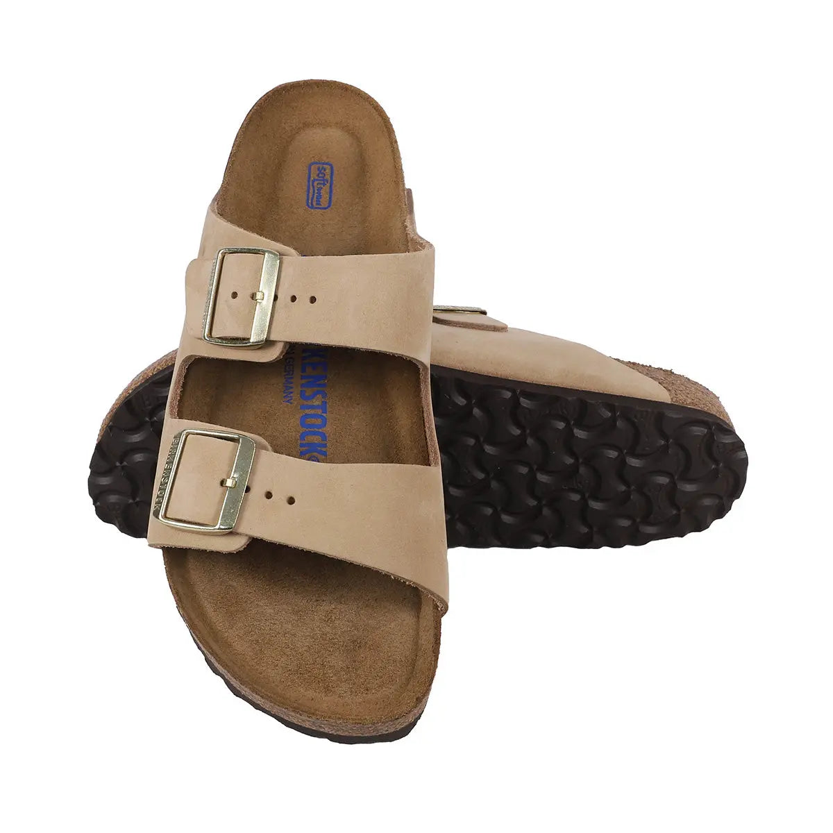 Birkenstock Arizona Soft Footbed Nubuck Leather Sandals