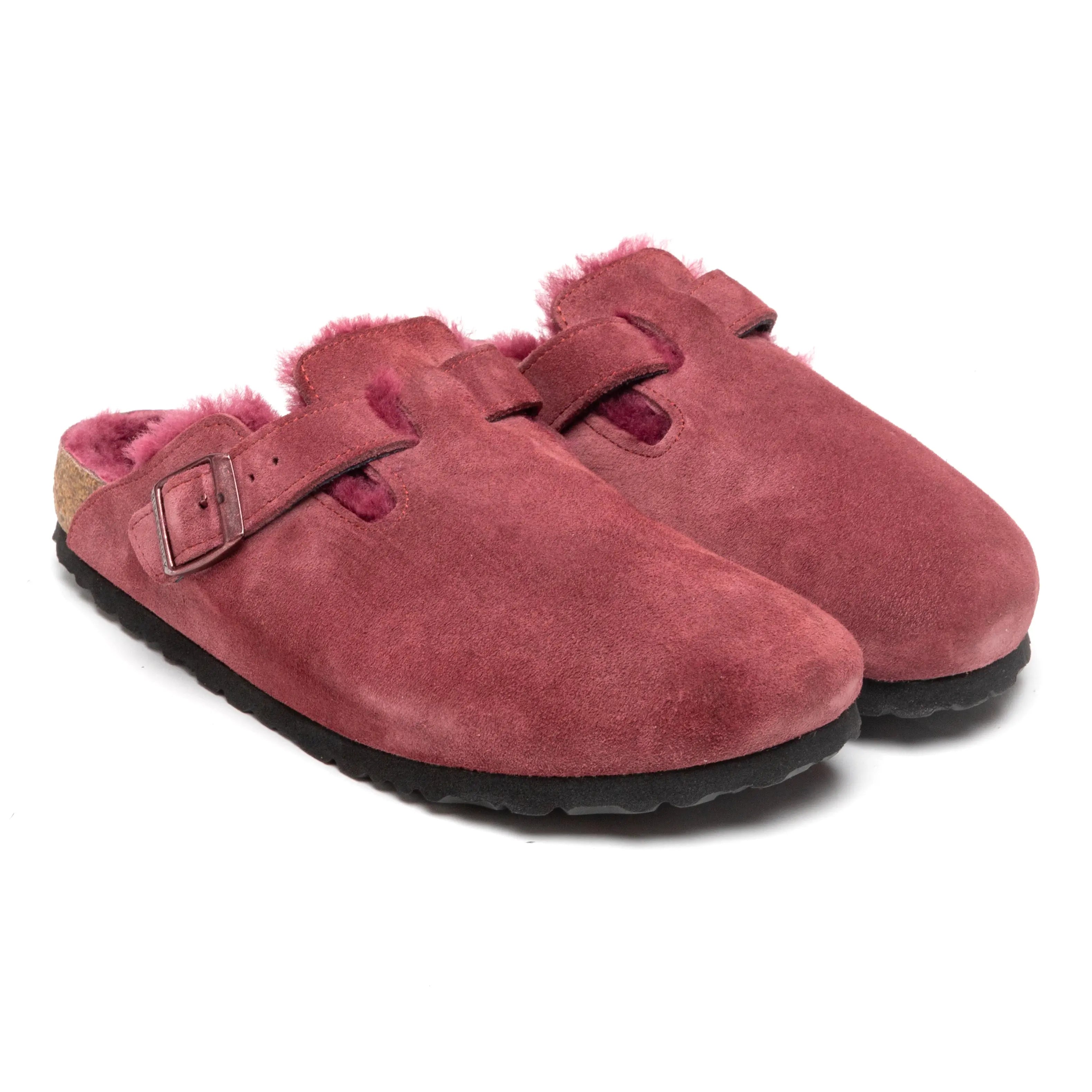 Birkenstock Boston Shearling Suede Leather Clogs – Zulily