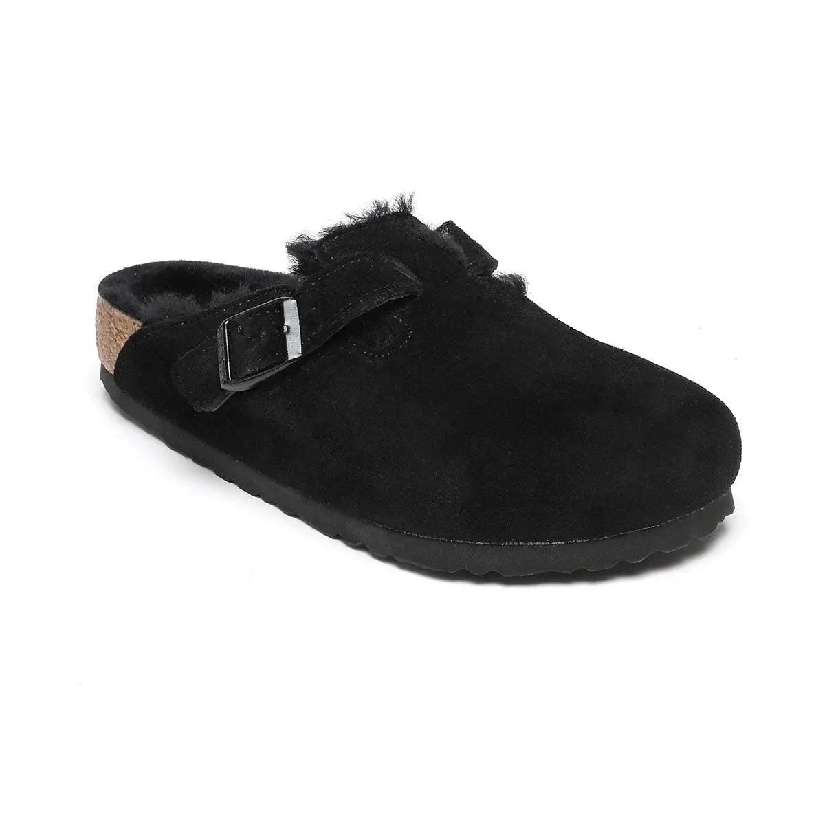 Birkenstock Boston Shearling Suede Leather Clogs – Zulily