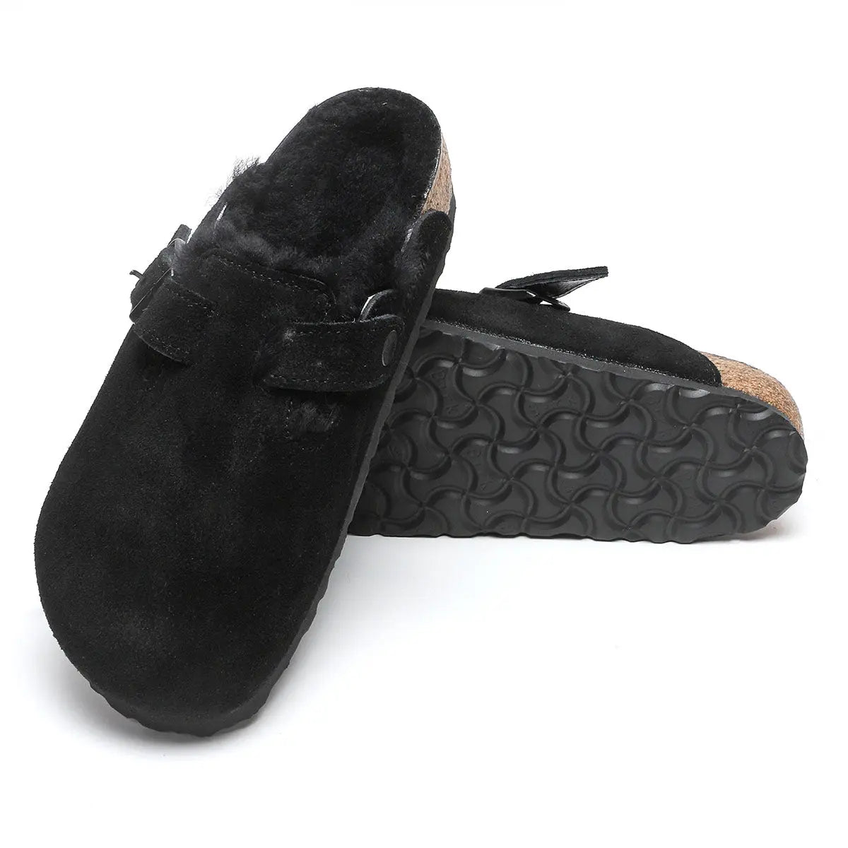Birkenstock Boston Shearling Suede Leather Clogs – Zulily