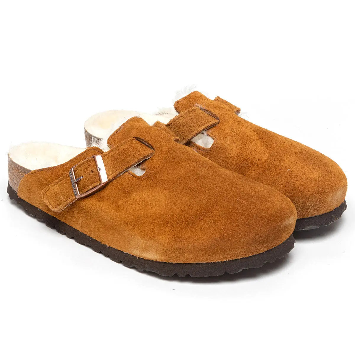 Birkenstock Boston Shearling Suede Leather Clogs – Zulily