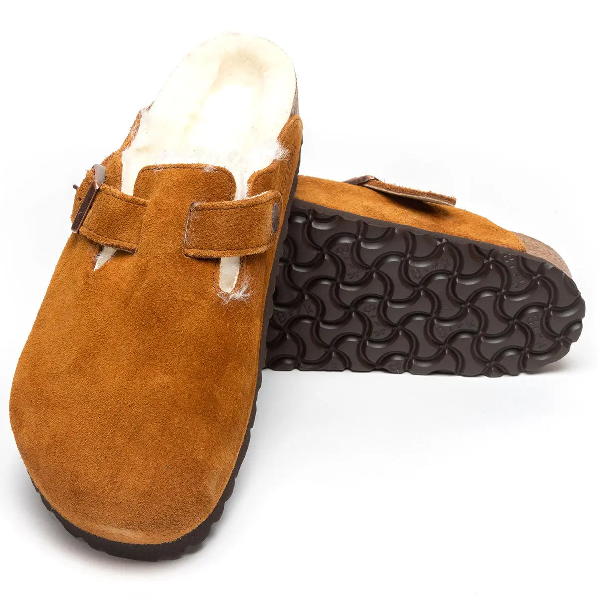 Birkenstock Boston Shearling Suede Leather Clogs – Zulily