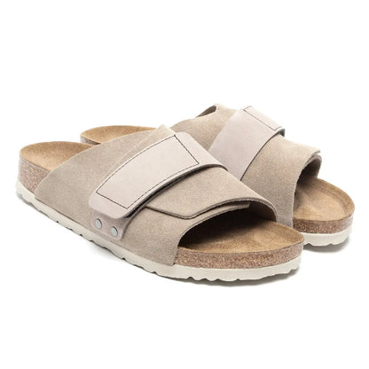 Birkenstock Kyoto, Sandales en Cuir Daim Nubuck Homme