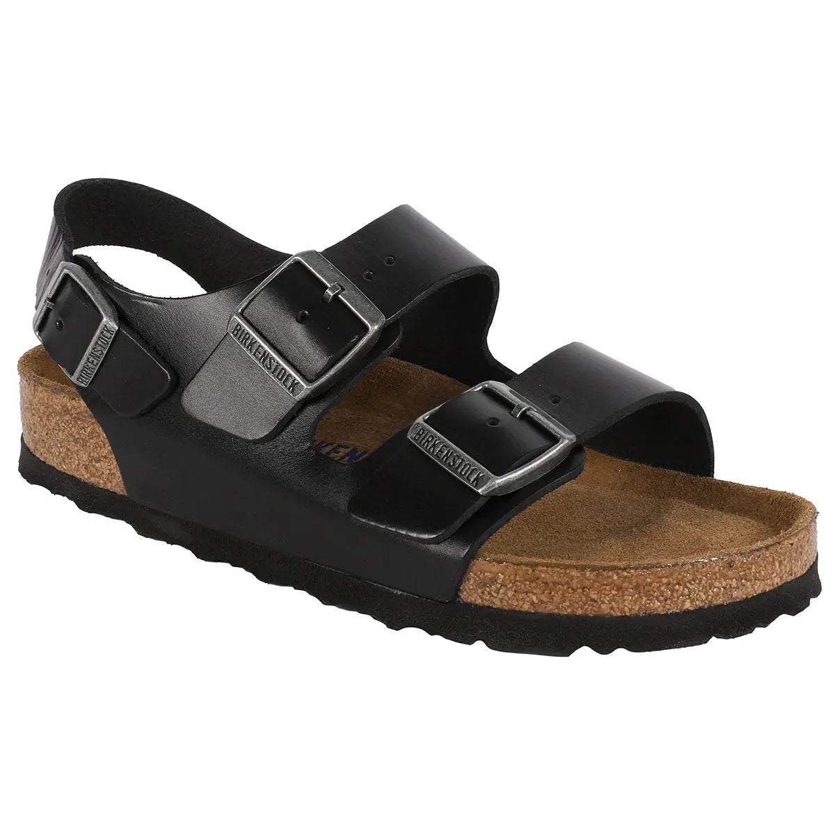 Birkenstock Milano - Sandales en cuir lisse à semelle souple