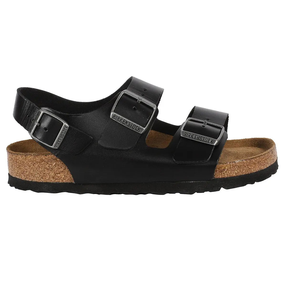 Birkenstock Milano - Sandales en cuir lisse à semelle souple