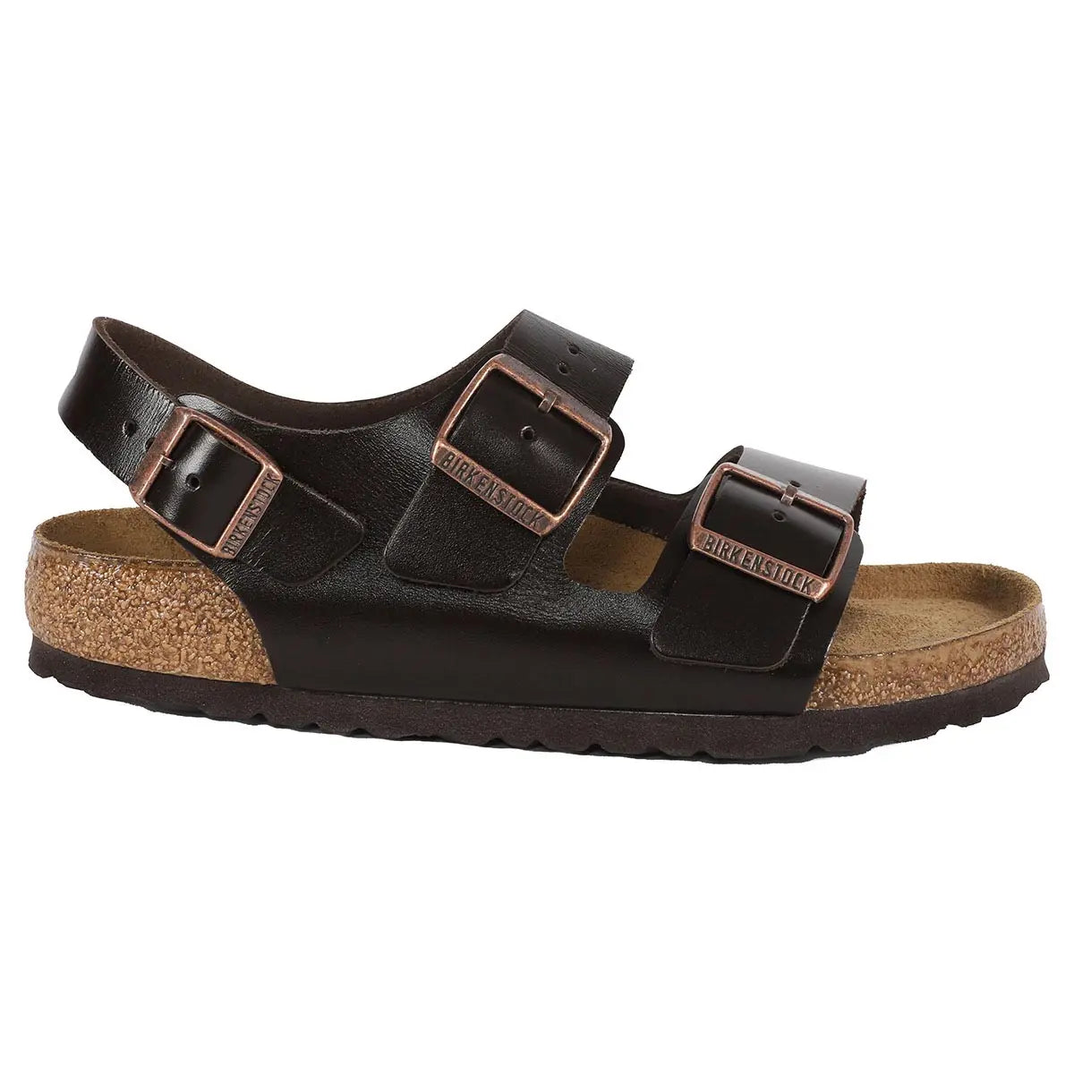 Birkenstock Milano - Sandales en cuir lisse à semelle souple