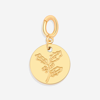 Mint & Lily Engraved Birth Flower Disc Charm