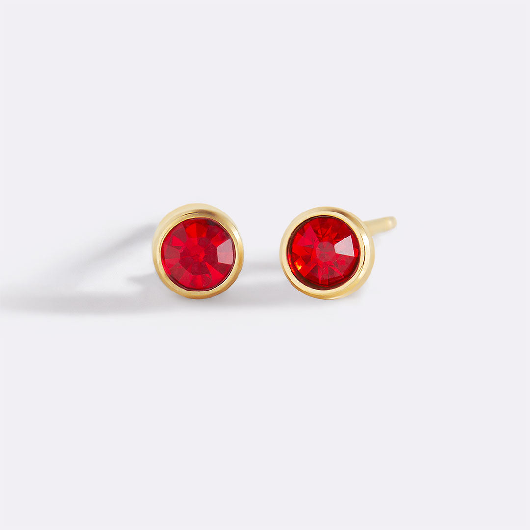 Mint & Lily Birthstone Bezel Studs