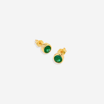 Mint & Lily Birthstone Bezel Studs