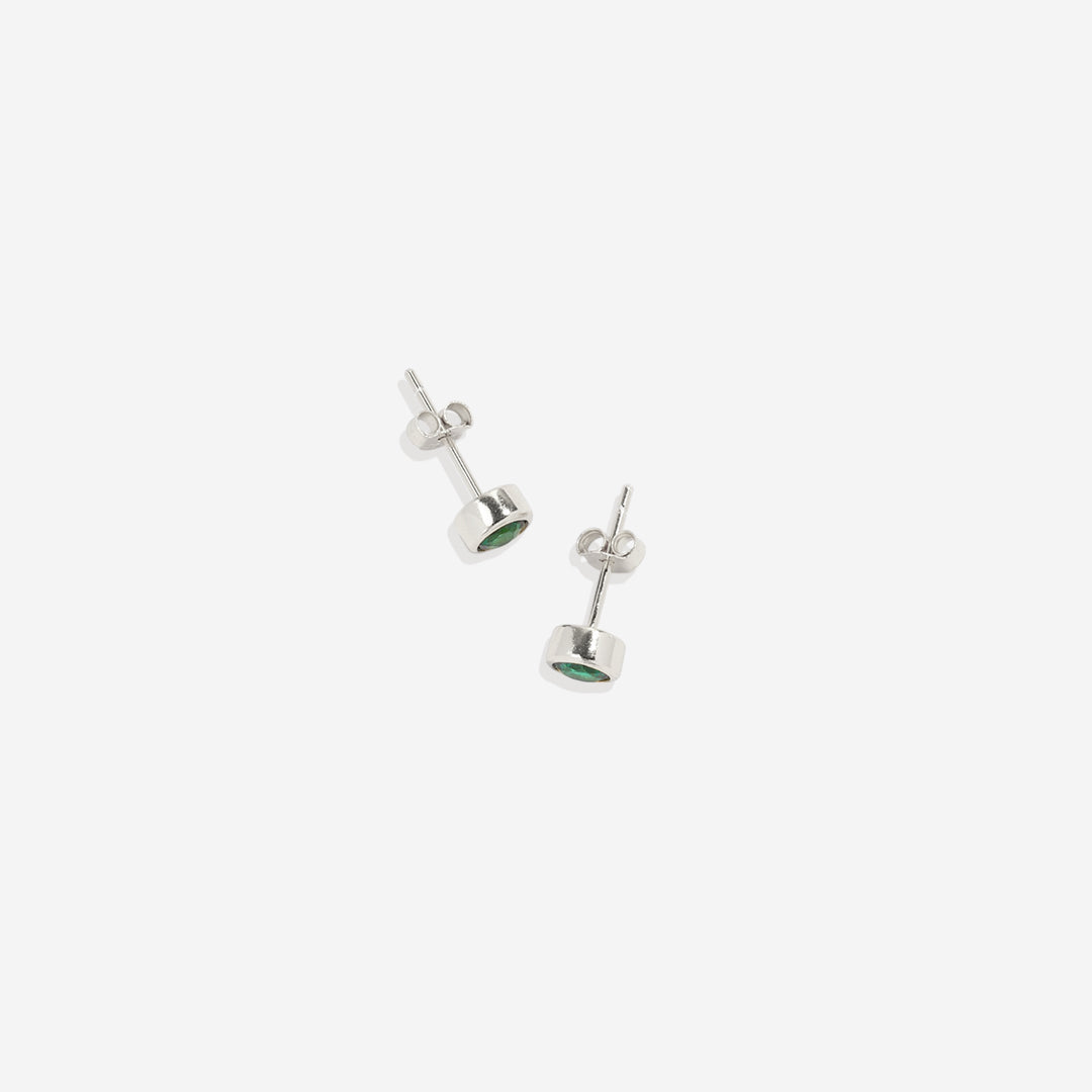 Mint & Lily Birthstone Bezel Studs